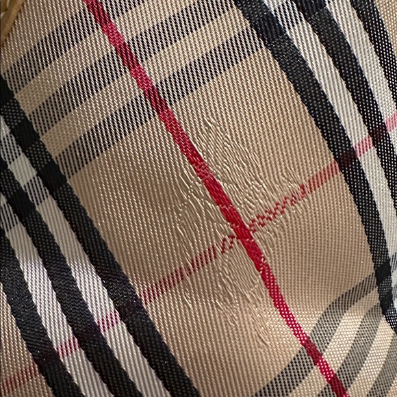 Burberry blue label Beige and Black Checkered small Tote - Picture 4 of 10
